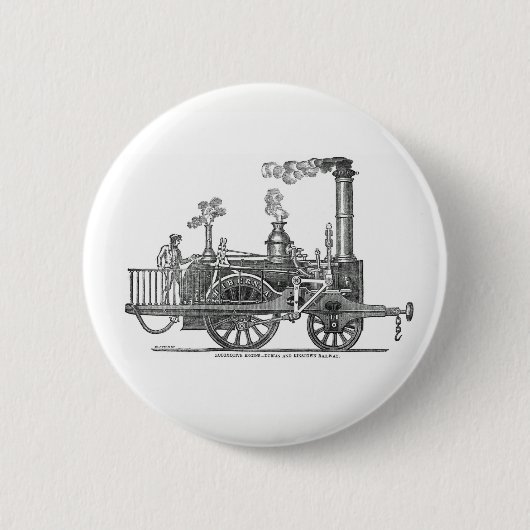 Badge Rond 5 Cm Locomotive à vapeur précoce (Devant)