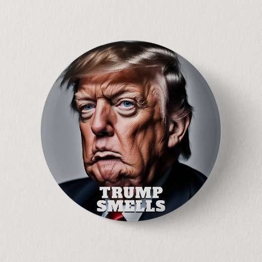 Badge Rond 5 Cm L'odeur drôle de Trump (Devant)