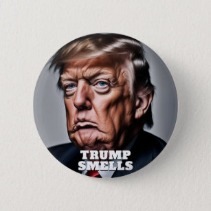 Badge Rond 5 Cm L'odeur drôle de Trump
