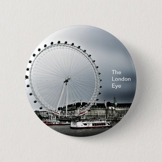 Badge Rond 5 Cm L'oeil de Londres (Devant)