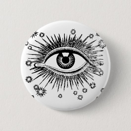 Badge Rond 5 Cm L'oeil mystique voit tous (Devant)