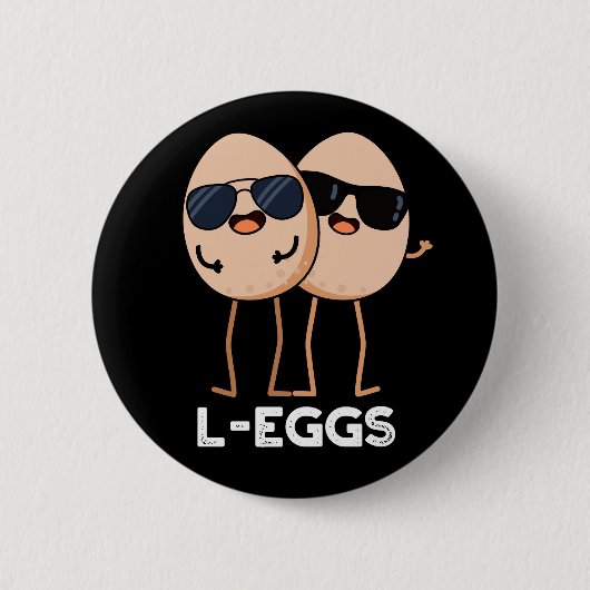 Badge Rond 5 Cm L'oeuf Funny Egg Pun Dark BG (Devant)
