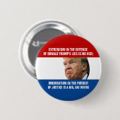 Badge Rond 5 Cm Logique Trump tordue (Devant & derrière)