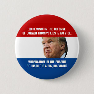 Badge Rond 5 Cm Logique Trump tordue
