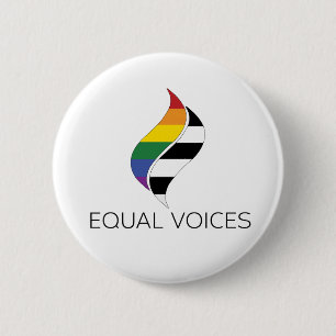 Badge Rond 5 Cm Logo Ally Flag Equal Voices