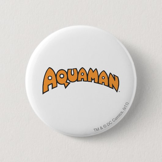 Badge Rond 5 Cm Logo Aquaman Orange (Devant)