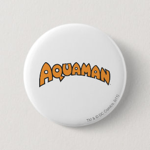 Badge Rond 5 Cm Logo Aquaman Orange