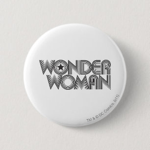 Badge Rond 5 Cm Logo B&W Wonwoman 3