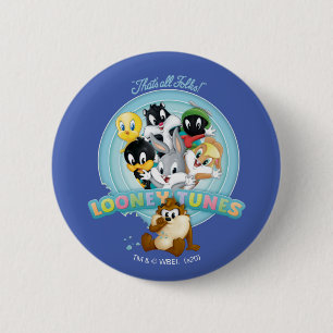 Badge Rond 5 Cm Logo Baby LOONEY TUNES™ C'est fini les amis