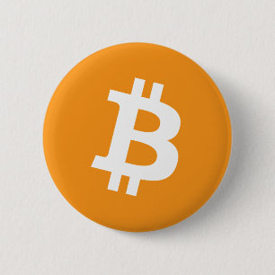 Badge Rond 5 Cm Logo Bitcoin Cryptomonnaie
