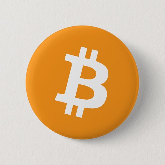 Badge Rond 5 Cm Logo Bitcoin Cryptomonnaie (Devant)