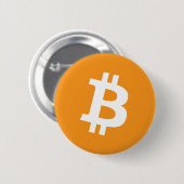 Badge Rond 5 Cm Logo Bitcoin Cryptomonnaie (Devant & derrière)