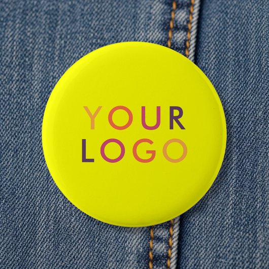 Badge Rond 5 Cm Logo Business Branding Vibrant Yellow