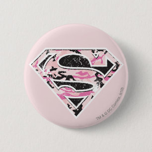 Badge Rond 5 Cm Logo Camouflage Supergirl