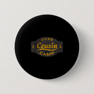 Badge Rond 5 Cm Logo Camp de Cousins Vintage 2025 - Famille d'été