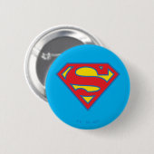 Badge Rond 5 Cm Logo classique Supergirl avec fond bleu (Devant & derrière)