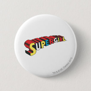 Badge Rond 5 Cm Logo couleur super fille