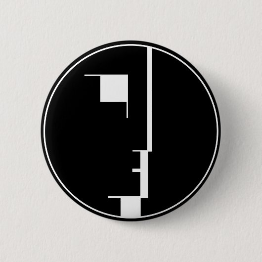 Badge Rond 5 Cm Logo de Bauhaus d'Oskar Schlemmer (Devant)