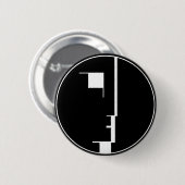 Badge Rond 5 Cm Logo de Bauhaus d'Oskar Schlemmer (Devant & derrière)