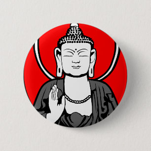 Badge Rond 5 Cm Logo de Bouddha
