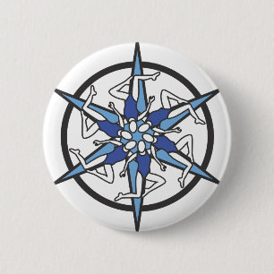 Badge Rond 5 Cm Logo de cercle de natation synchronisée dans le