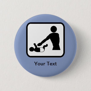 Badge Rond 5 Cm Logo de changement de bébé personnalisable pour un
