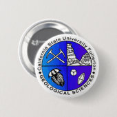 Badge Rond 5 Cm Logo de département de géologie (Devant & derrière)