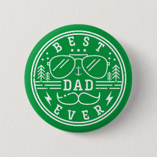 Badge Rond 5 Cm Logo de la Fête des pères rétro Vintage de Best Pa