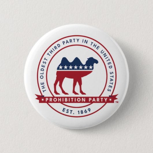 Badge Rond 5 Cm Logo de la Interdiction Party 1869 (Devant)