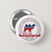 Badge Rond 5 Cm Logo de la Interdiction Party 1869 (Devant & derrière)