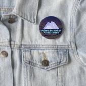 Badge Rond 5 Cm Logo de la mauvaise herbe en plastique SNŐWFLAKE M (En situation)