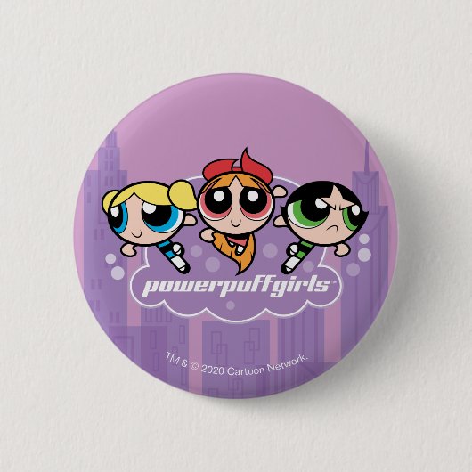 Badge Rond 5 Cm Logo de l'équipe de Powerpuff (Devant)