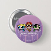 Badge Rond 5 Cm Logo de l'équipe de Powerpuff (Devant & derrière)