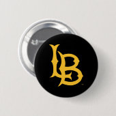 Badge Rond 5 Cm Logo de Long Beach State (Devant & derrière)