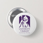 Badge Rond 5 Cm Logo de l'Université d'Albany (Devant & derrière)