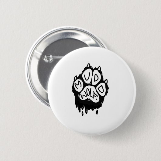 Badge Rond 5 Cm Logo de Muddwolf (Devant & derrière)