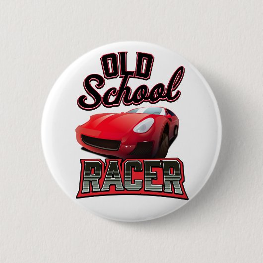 Badge Rond 5 Cm Logo de Old School Racer (Devant)