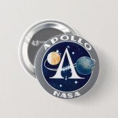 Badge Rond 5 Cm Logo de programme Apollo (Devant & derrière)