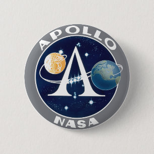 Badge Rond 5 Cm Logo de programme Apollo