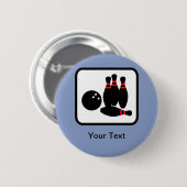 Badge Rond 5 Cm Logo de quilles personnalisable (Devant & derrière)