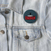Badge Rond 5 Cm Logo de Robot Chicken (En situation)