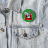 Badge Rond 5 Cm Logo de Robot Chicken Character (En situation)