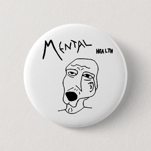 Badge Rond 5 Cm Logo de santé mentale (Devant)