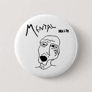 Badge Rond 5 Cm Logo de santé mentale