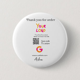 Badge Rond 5 Cm logo de site web d'entreprise de critique Google s