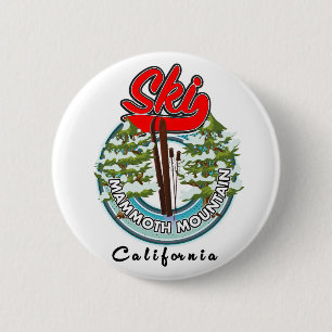 Badge Rond 5 Cm Logo de ski Mammoth Mountain California