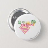 Badge Rond 5 Cm Logo de Supergirl (Devant & derrière)