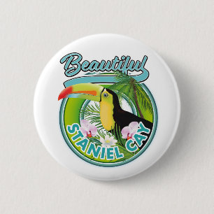 Badge Rond 5 Cm Logo de voyage Staniel Cay