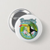 Badge Rond 5 Cm logo de voyage Staniel Cay (Devant & derrière)