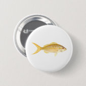 Badge Rond 5 Cm Logo de Yellowtail Snapper (Devant & derrière)
